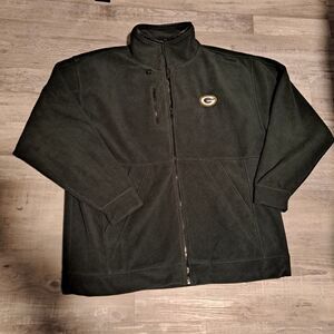 VTG NFL Green Bay Packers Fleece Crew Neck 1/4 Zip Sweatshirt Men's L 51" Chest
